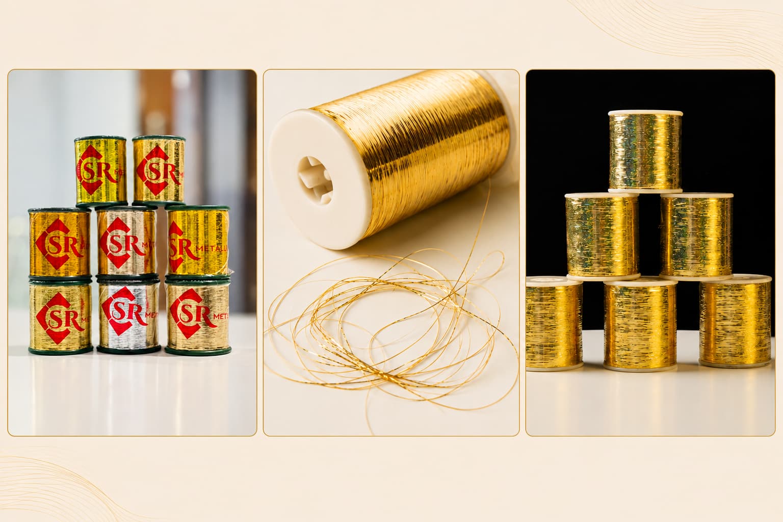 M-Type Metallic Yarn spool